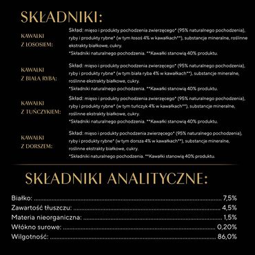 Mokra karma Sheba Delicacy Rybne Smaki, dla dorosłych kotów, 80 x 85 g