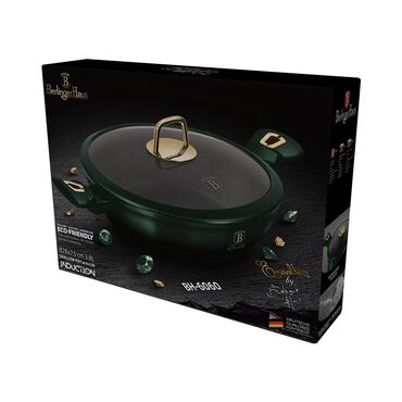 Garnek ze szklaną pokrywką EMERALD, 3,8 l, aluminiowy