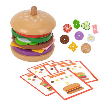 WOOPIE_Układanka Burger Woopie Green, drewniana, 15 elementów_1