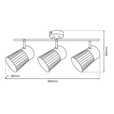 Lampa sufitowa Milagro Spot Best 3 x E14, czarna