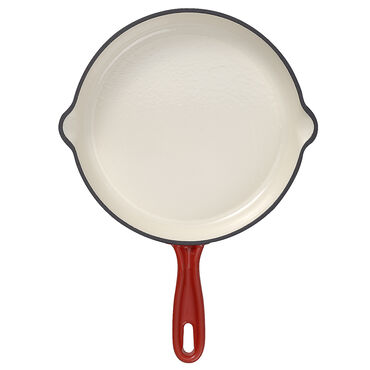 Patelnia 25 cm MG Home Infinito, żeliwna, czerwona