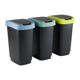 Zestaw 3 koszy na śmieci Rotho Twist, 25 L