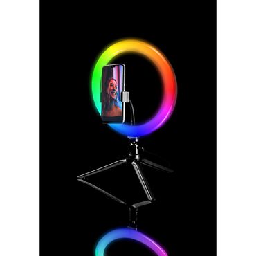 Lampa pierścieniowa Tracer RGB Ring 26 cm, ze statywem