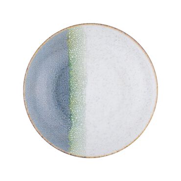 Zestaw obiadowy z porcelany na 6 osób Lubiana Boss 9012, 18 elementów, niebiesko-zielono-szary