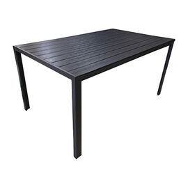 Stół ogrodowy Jumi 150 x 90 x 74 cm, z blatem z polywood, czarny