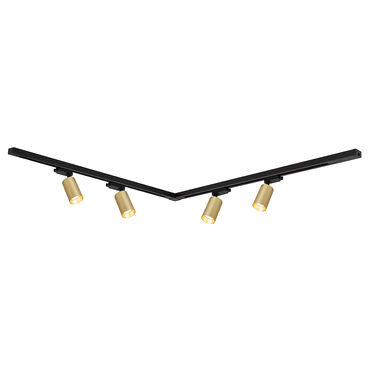Lampa sufitowa Milagro Pipe Track 4 x GU10, na szynie, 1,5 m, złoty