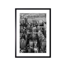 Obraz w ramie, 50 x 70 cm, czarno-biała, Nowy York
