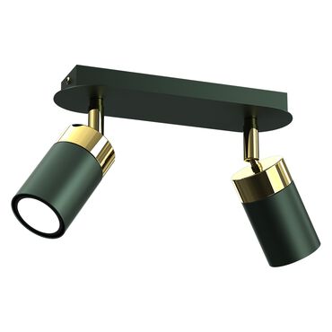 MILAGRO_Lampa sufitowa Milagro Joker 2 x GU10, zielono-złota_1
