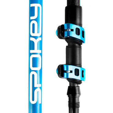 Carbonowe kije trekkingowe Spokey Ecarbon, 105-135 cm, niebieskie