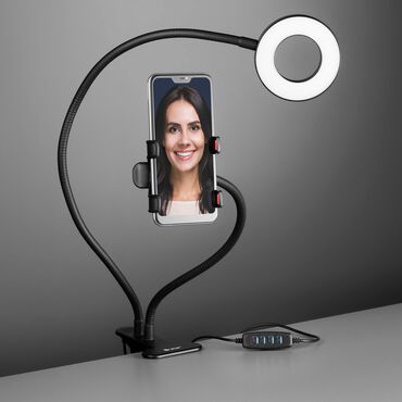 Lampa pierścieniowa Tracer Ring 8,5 cm, z uchwytem na telefon