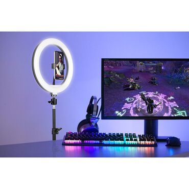 Lampa pierścieniowa Ring 30 cm, ze statywem 210 cm, na USB