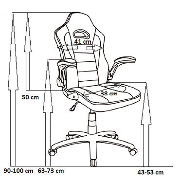 Fotel gamingowy COBRA JUNIOR, CRF – 2301, czerwono - niebieski