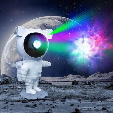 Projektor LED astronauta nebula, z pilotem