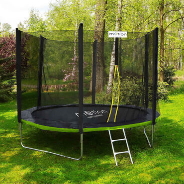 Trampolina Jumi Motion 8FT, 244 cm, z siatką zewnętrzną, zielona