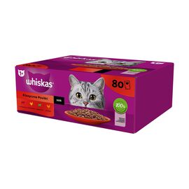 Mokra karma dla kotów Whiskas, saszetki, klasyczne posiłki, 80 x 85 g