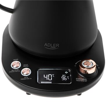 Czajnik elektryczny Adler AD 1349 Gooseneck, 1 l, 1100 W, z regulacją temperatury