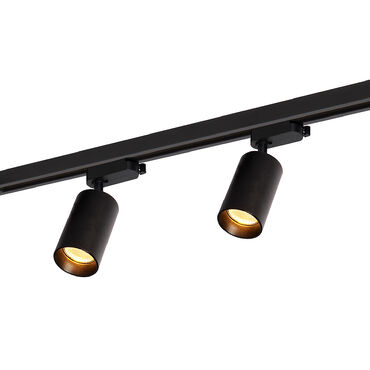 Lampa sufitowa Milagro Pipe Track 4 x GU10, na szynie, 1,5 m, czarna