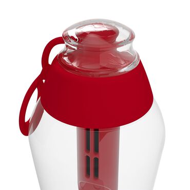 Butelka filtrująca 0,7 l SOFT, czerwona, 2 filtry w zestawie