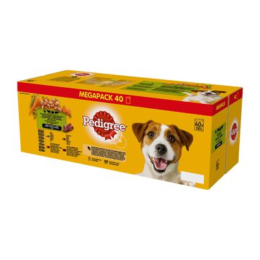 PEDIGREE_Karma mokra Adult Pedigree, dla dorosłych psów, Mix zielony 40 x 100 g1