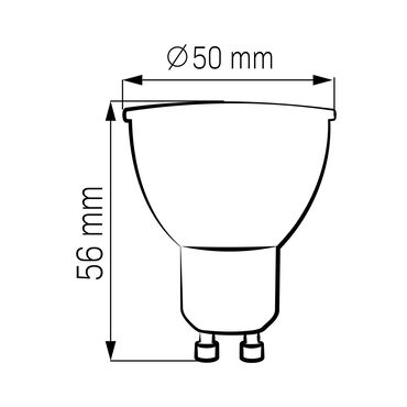 Komplet 10 żarówek LED Sanico Goldlux, GU10, 4,9 W, barwa neutralna