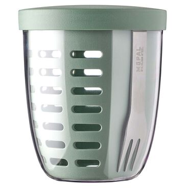MEPAL_Pojemnik na owoce i warzywa, MEPAL, ELLIPSE, 600 ml + widelczyk, szałwiowy_1