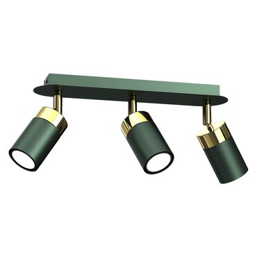 MILAGRO_Lampa sufitowa Milagro Joker 3 x GU10, zielono-złota_1