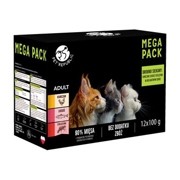 PET REPUBLIC_Karma dla kota Pet Republic, mokra, mega pack 12 x 100 g1
