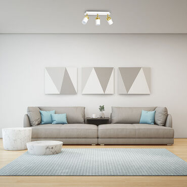 Lampa sufitowa Milagro Joker 3 x GU10, biało-złota