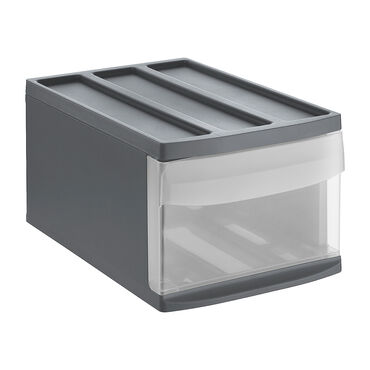 Pojemnik z szufladą 25,5 x 39,5 x 20,3 cm Rotho Systemix, antracytowy