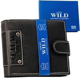 Skórzany portfel męski Always Wild, 10 x 12,5 x 2 cm