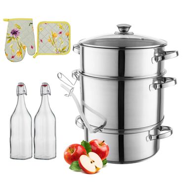 FLORINA_Sokownik parowy 8 l Florina, 2 x butelka na sok, akcesoria_1