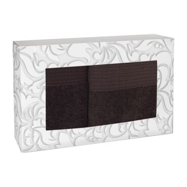 Komplet ręczników 50 x 90 cm + 70 x 140 cm Mello, 2 szt., brązowe_1