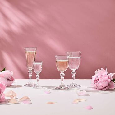 Komplet 6 kieliszków KROSNO KRISTA DECO, 220 ml, do wina czerwonego