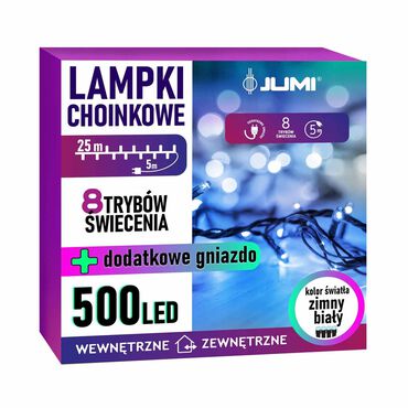 JUMI_Lampki choinkowe Jumi 500 LED, zimne białe, 8 funkcji_1
