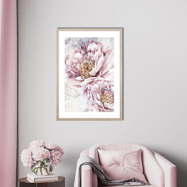 ARS LONGA_Obraz w ramie, 50 x 70 cm, peonie akwarela_5