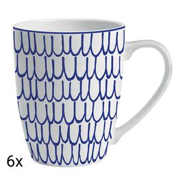 Zestaw kubków porcelanowych MG Home Fiori, 360 ml, 6 sztuk