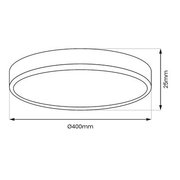 Plafon sufitowy Led Milagro Maq 3CCT, 32 W, czarny