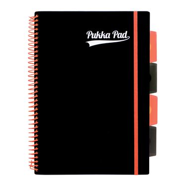 PUKKA_Kołozeszyt w kratkę Neon, B5, pomarańczowy, Project Book_1