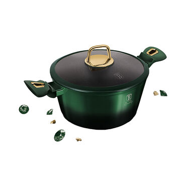 Garnek ze szklaną pokrywką EMERALD, 2,5 l, aluminiowy