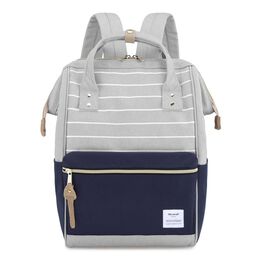 Plecak miejski Himawari, 19 l, z USB, szaro-granatowy
