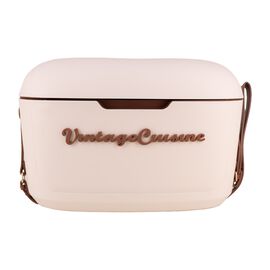 Lodówka turystyczna Vintage Cuisine, 18,8 l, z paskiem do przenoszenia, beżowa
