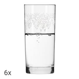 Szklanki do napojów Krosno Krista Deco, 6 sztuk, 350 ml, transparentne