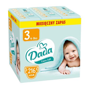 DADA_Pieluszki Extra Soft 3 Midi, 4-9 kg, 216 szt., z dodatkiem ekstraktu z aloesu_1