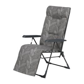 Fotel ogrodowy z podnóżkiem Gardenic Toskania Plus G060-06IB, szary