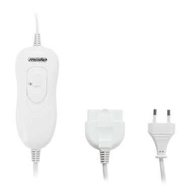 Koc elektryczny 150 x 80 cm Mesko MS 7419, 60 W, 4 poziomy grzania, biały