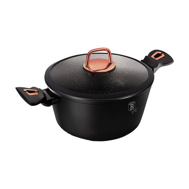Garnek z pokrywką szklaną 4,1 l Black Rose, system Turbo Induction