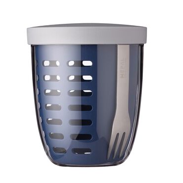MEPAL_Pojemnik na owoce i warzywa, MEPAL, ELLIPSE, 600 ml + widelczyk, ciemnoniebieski_1