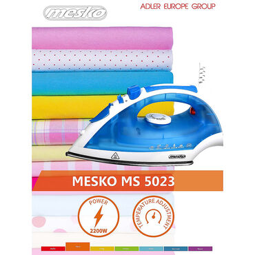 Żelazko Mesko MS 5023, stalowa stopa, 2200 W