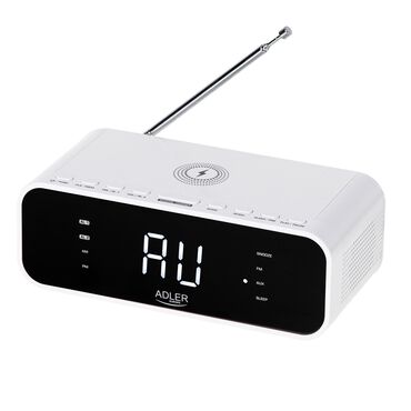 ADLER_Radiobudzik FM Adler AD 1192W, z bezprzewodową ładowarką, biały_1