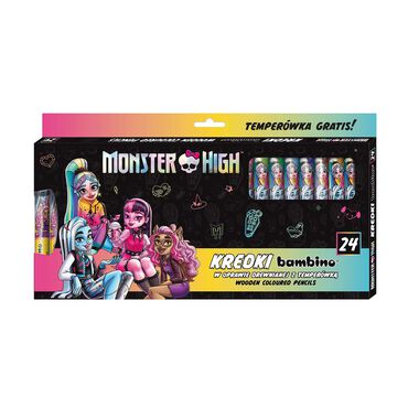 BAMBINO_Zestaw kredek w drewnianej oprawie Bambino Monster High, 24 sztuki_1